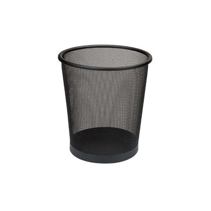Coș de gunoi hotelier rotund, perforat, negru, 13L
