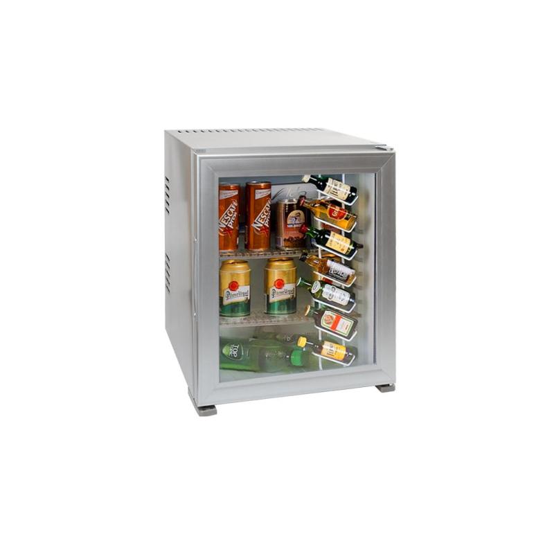 Minibar ECO - cu ușă de sticlă - gri