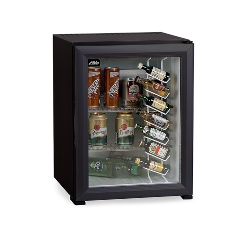 Minibar ECO - cu ușă de sticlă (negru)