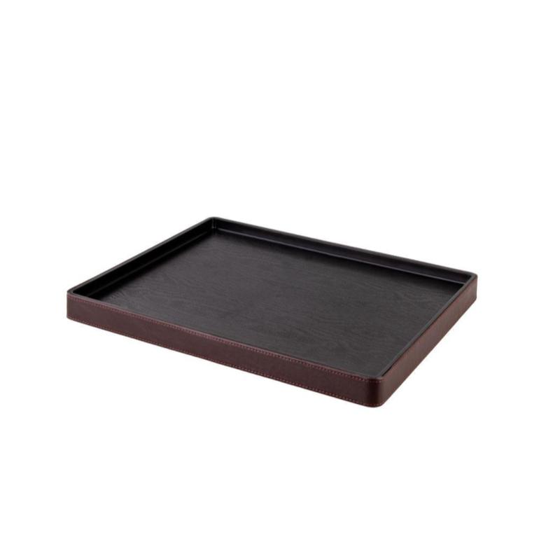 Tavă de bun venit ALDA Noble Leather, maro, pentru fierbător