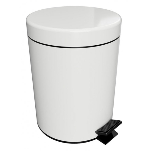 White - Coș gunoi cu capac, 5 litri