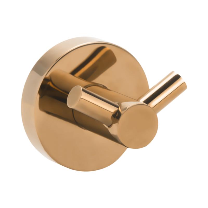 Cârlig dublu baie hotelier auriu cupru - CORAL