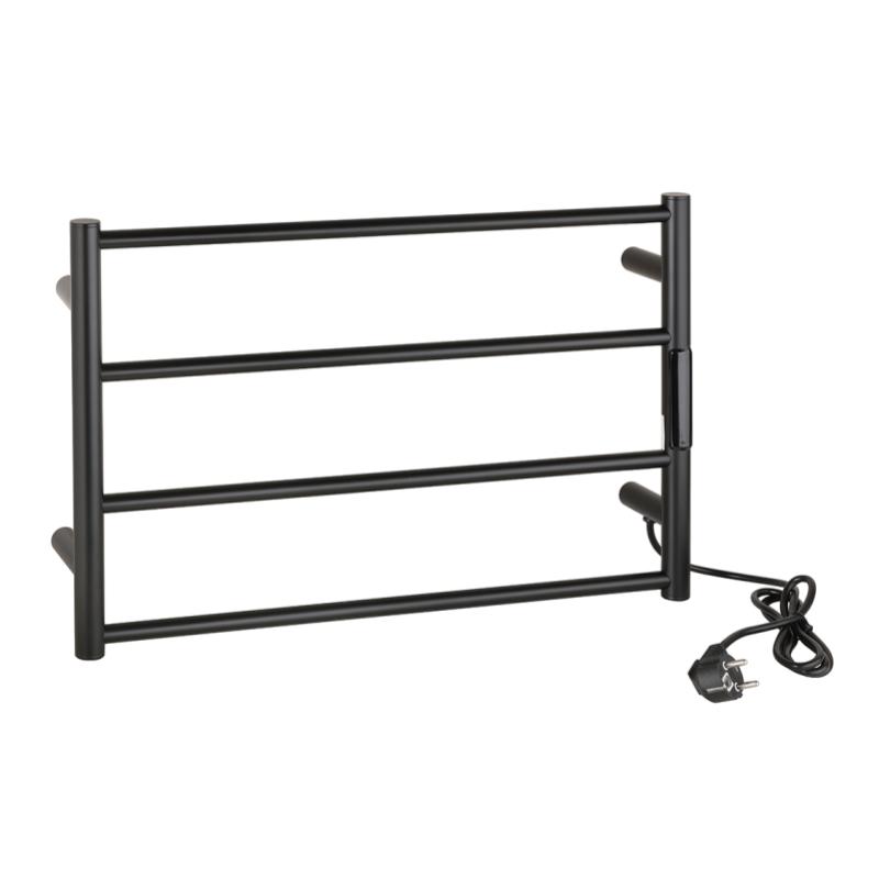 Calorifer electric de baie (suport pentru prosoape) - negru, 560×370×90 mm, 63 W