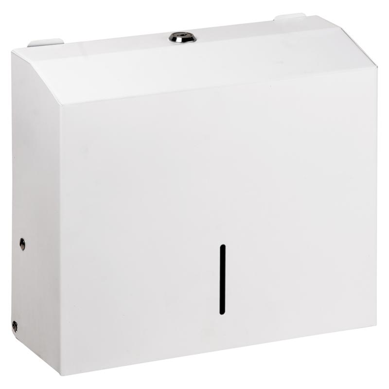 Dispenser prosoape de hârtie, 245 mm, inox alb