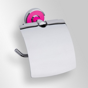 Trend-i - Suport cu capac pentru hârtia igienică (roz)