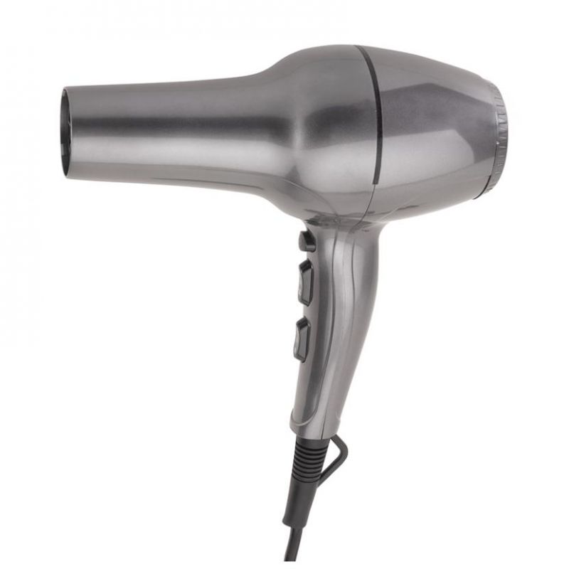 Uscător de păr fără suport – cablu drept, gri, 1800 W, cu ionizare