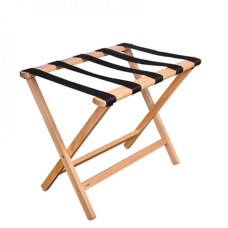 Suport pentru bagaje pliabil din lemn - natur